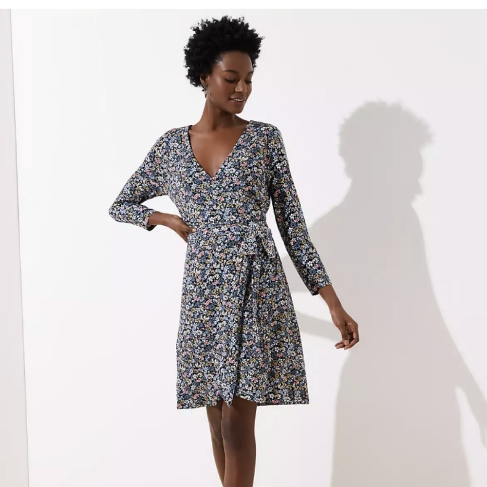Floral wrap dress